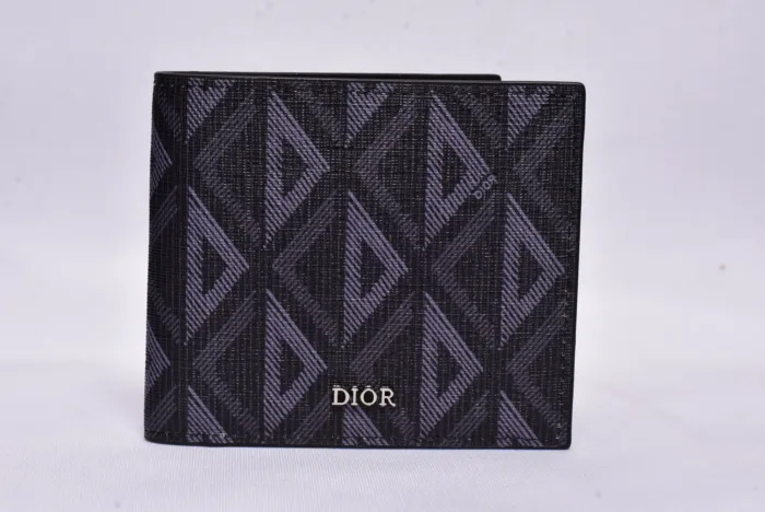 Dior Triangle Pattern Leather Wallet - Image 2