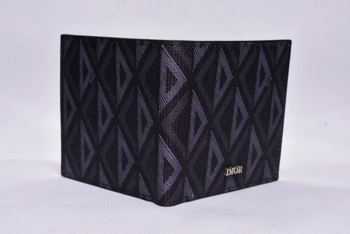 Dior Triangle Pattern Leather Wallet - Image 3