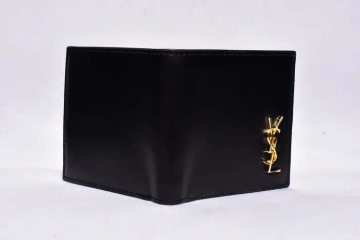 YSL Shine Black Leather Wallet - Image 5