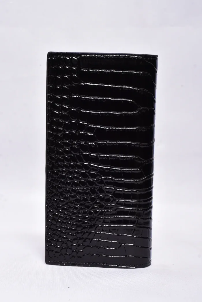 YSL Crocodile Texture Leather Long Wallet - Image 5