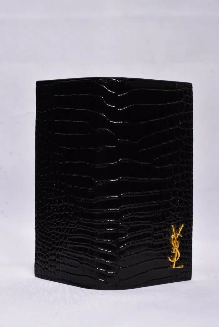 YSL Crocodile Texture Leather Long Wallet - Image 2