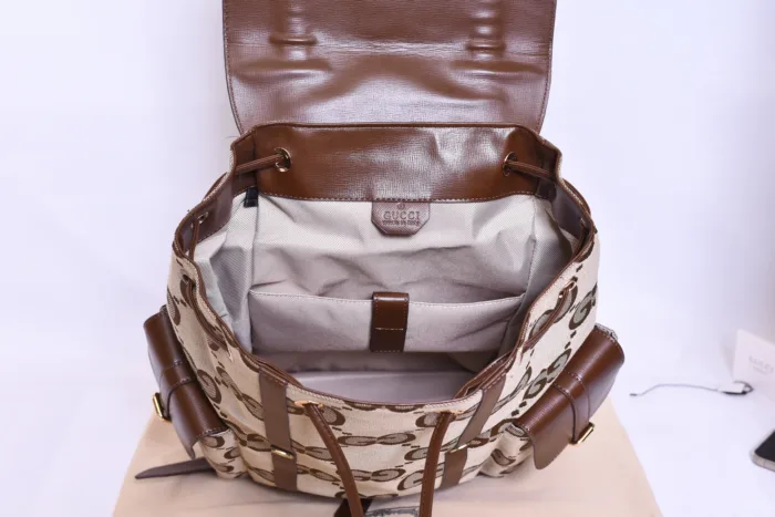 Gucci Brown Backpack Bag - Image 3