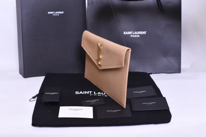 YSL Golden Logo Clutch - Image 3