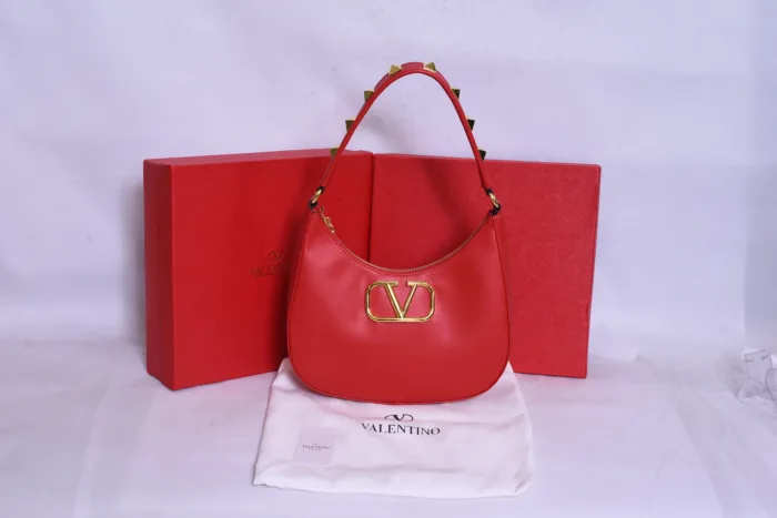 Valentino Golden Logo Red Bag