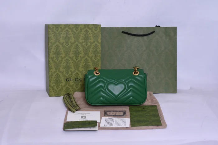 Gucci GG Logo Green Bag - Image 3