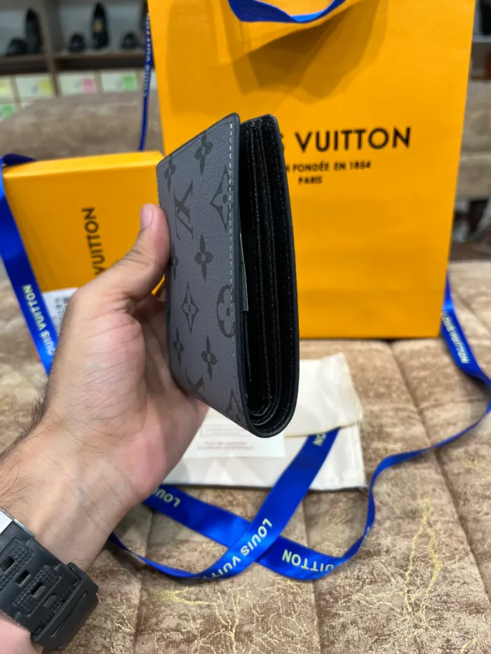 LV Grey Printed Logo Wallet - Image 5