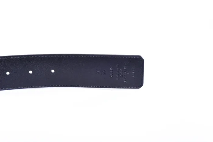 Louis.Vuitton Silver Logo Black Belt - Image 5