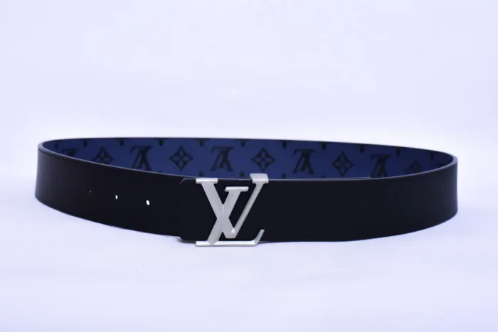 Louis.Vuitton Logo Print Black Blue Belt - Image 4