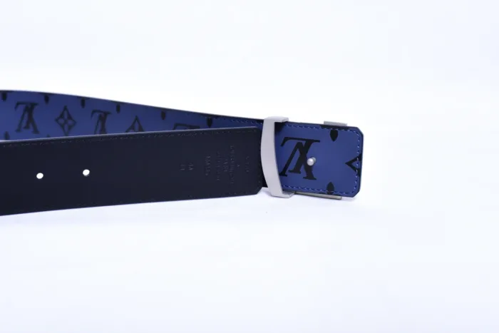 Louis.Vuitton Logo Print Black Blue Belt - Image 5