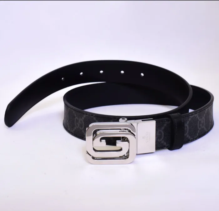 Gucci GG Silver Logo Belt - Image 2