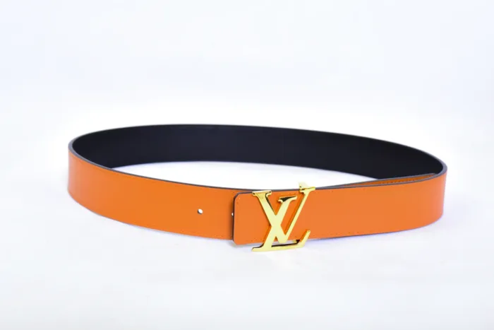 Louis.Vuitton Logo Orange Black Belt - Image 5