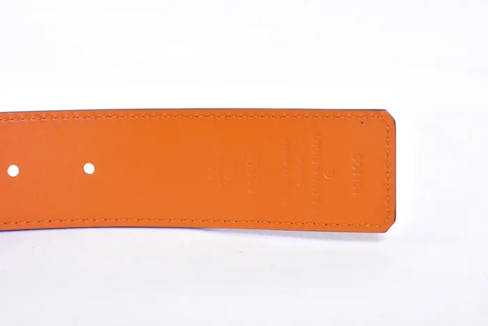 Louis.Vuitton Logo Orange Black Belt - Image 4