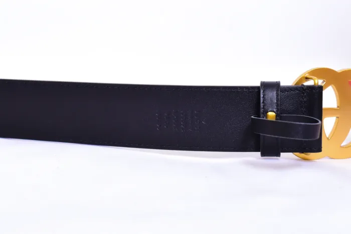 Gucci GG Golden Logo Black Belt - Image 5