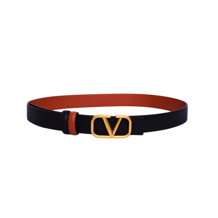 Valentino Logo Black Orange Belt - Image 2